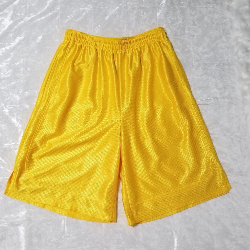 Champs Yellow Mens Athletic Shorts